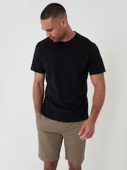 Threadbare Brown Elasticated Waist Stretch Chino Shorts - Image 2 of 4