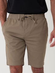 Threadbare Brown Elasticated Waist Stretch Chino Shorts - Image 4 of 4