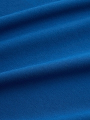 Blue Tonal Tipped Zip Neck Polo Shirt - Image 7 of 7