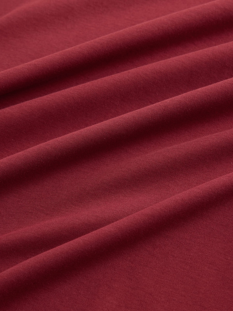 Red Tonal Tipped Zip Neck Polo Shirt - Image 6 of 6 Red Tonal Tipped Zip Neck Polo Shirt - Image 6 of 6