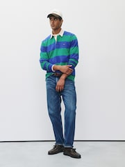 Blue/Green Horizontal Stripe Rugby Shirt - Image 2 of 8