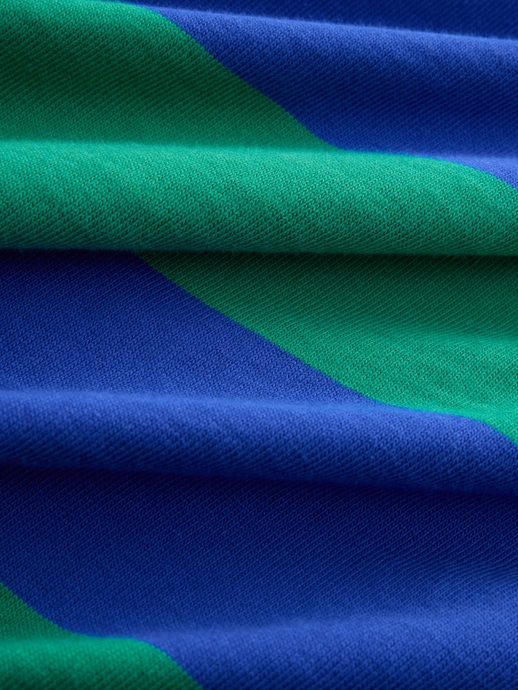 Blue/Green Horizontal Stripe Rugby Shirt - Image 8 of 8