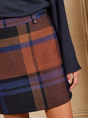 Love & Roses Multi Tailored Check Tab Detail Mini Skirt - Image 5 of 5