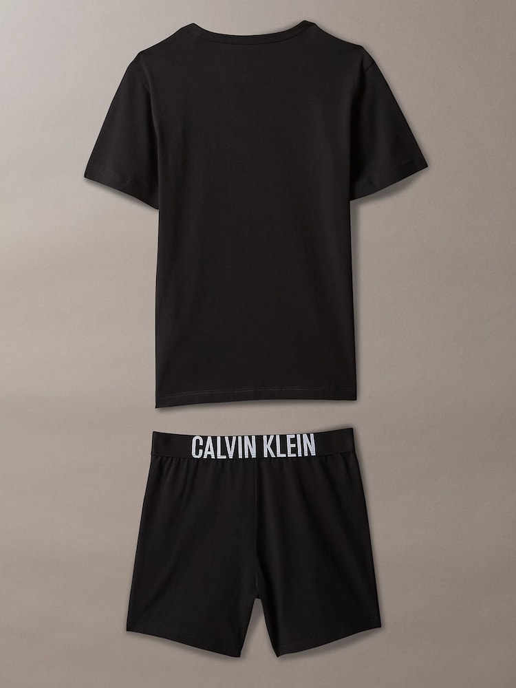 Calvin Klein Black Cotton Blend Knit Pyjamas Set - Image 2 of 2