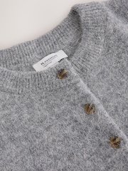 Grey N.Premium Knitted Long Sleeve Henley Jumper - Image 4 of 6