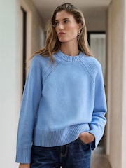 Blue N.Premium Long Sleeve Crew Neck Sweater - Image 3 of 5