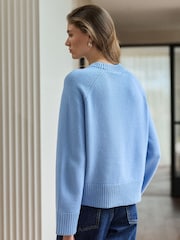 Blue N.Premium Long Sleeve Crew Neck Sweater - Image 4 of 5