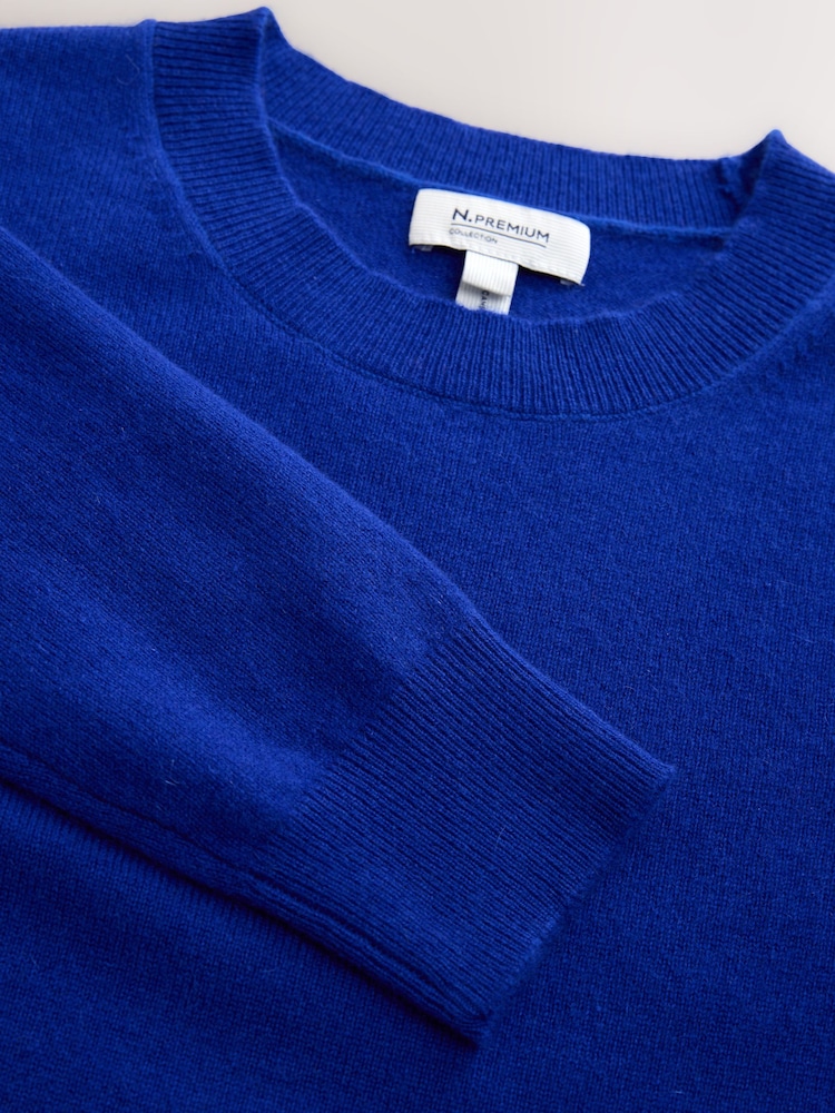 Cobalt Blue N.Premium Wool Crew Neck Knit Jumper - Image 8 of 8 Cobalt Blue N.Premium Wool Crew Neck Knit Jumper - Image 8 of 8