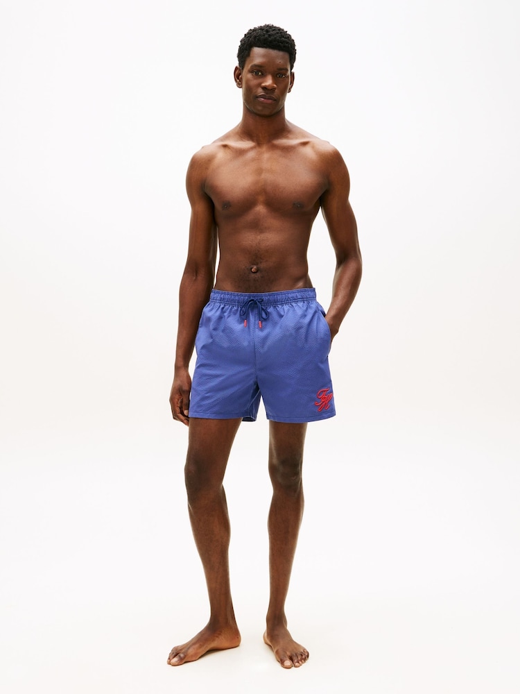 Tommy Hilfiger Tonal Ithaca Preppy Navy Swim Shorts - Image 2 of 5