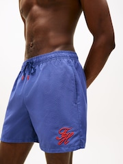 Tommy Hilfiger Tonal Ithaca Preppy Navy Swim Shorts - Image 4 of 5