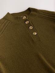 Khaki Green Supersoft Crew Neck Long Sleeve Knit Dress - Image 7 of 8