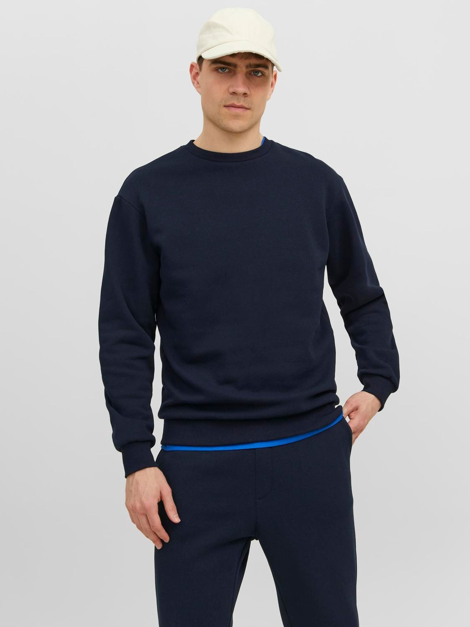Jack & Jones Crew Neck Sweatshirt Men's Navy Blue Extra Large - La Redoute - Image 3