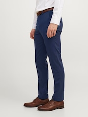 JACK & JONES Blue Super Slim Fit Suit Trousers - Image 1 of 7