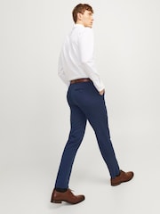 JACK & JONES Blue Super Slim Fit Suit Trousers - Image 4 of 7