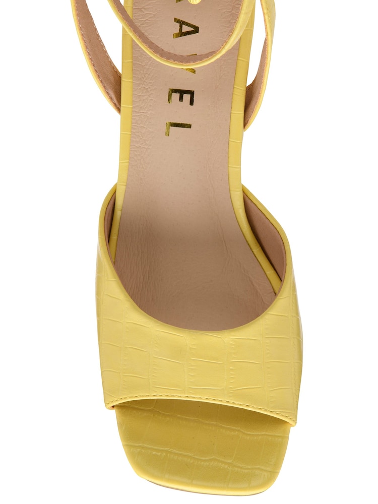Ravel Yellow Ankle Strap Sandals - Image 4 of 4 Ravel Yellow Ankle Strap Sandals - Image 4 of 4