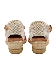 Ravel Orange Suede Espadrille Wedge Sandals - Image 3 of 4