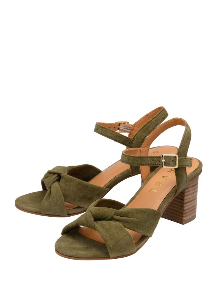 Ravel Green Suede Block Heel Sandals - Image 2 of 4