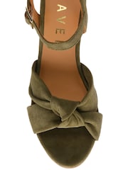 Ravel Green Suede Block Heel Sandals - Image 4 of 4