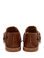 Ravel Brown Leather Fisherman Sandals - Image 3 of 4