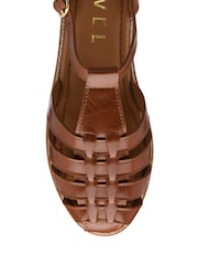 Ravel Brown Leather Fisherman Sandals - Image 4 of 4