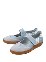 Ravel Blue Leather Flat Shoes - Image 2 of 4