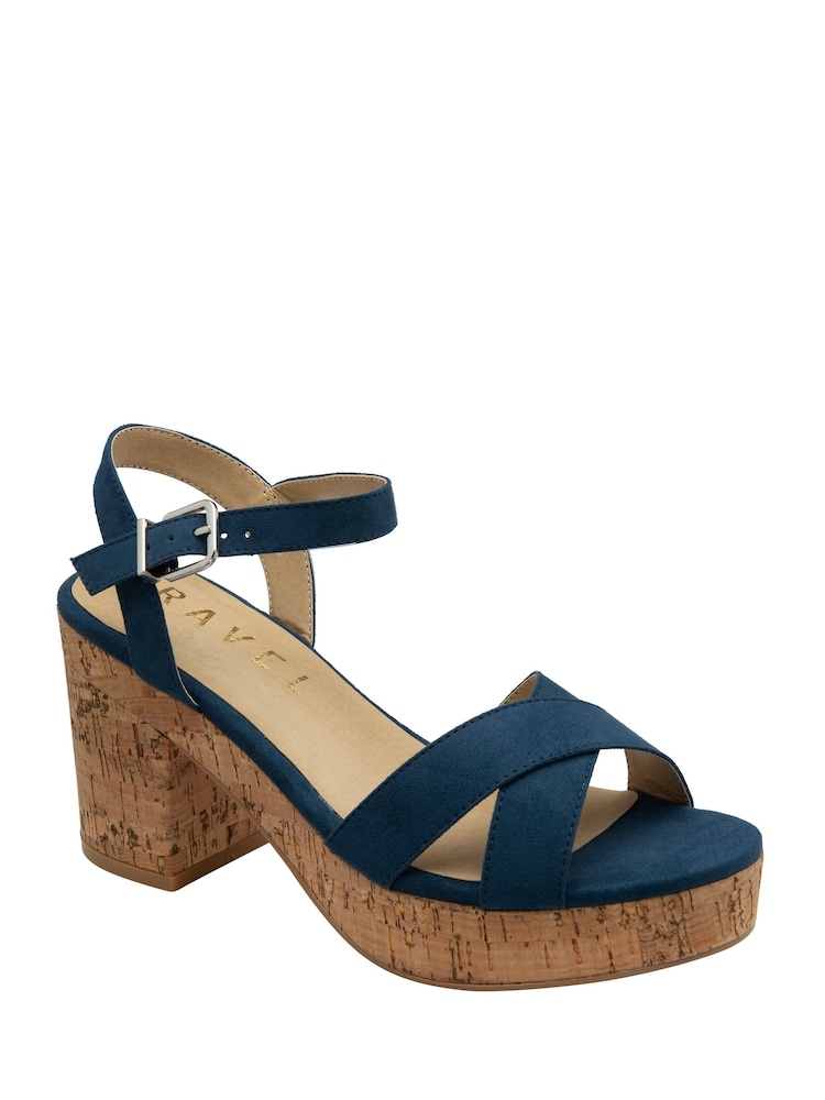 Ravel Blue Open-Toe Platform Sandals - Image 1 of 4 Ravel Blue Open-Toe Platform Sandals - Image 1 of 4