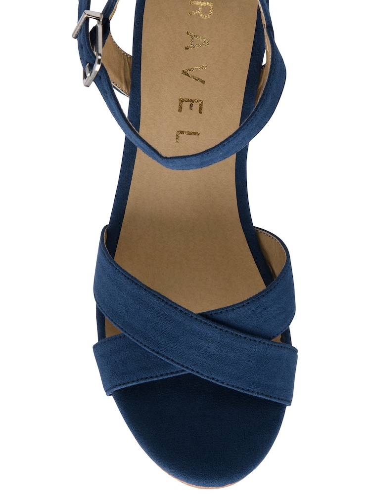Ravel Blue Open-Toe Platform Sandals - Image 4 of 4 Ravel Blue Open-Toe Platform Sandals - Image 4 of 4