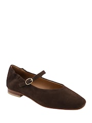 Ravel Brown Leather Flat Shoes - Image 1 of 4