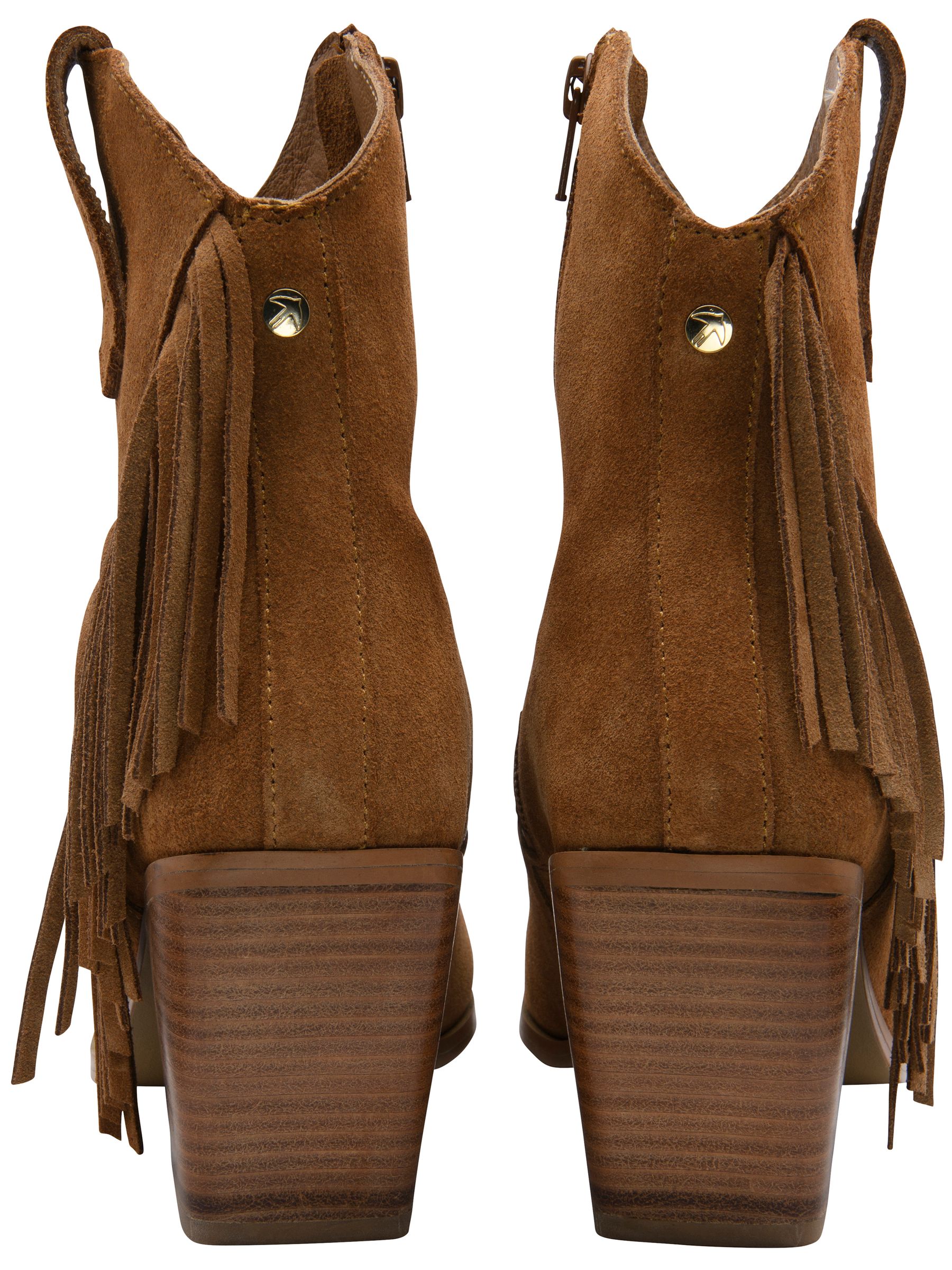 Alexandre Birman Suede Fringe Lace Up Point Toe Ankle Bootie High heel boots ankle Fringe