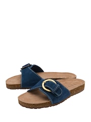 Ravel Blue Suede Mule Sandals - Image 2 of 4