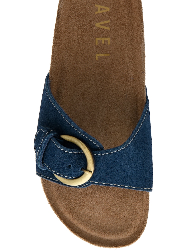 Ravel Blue Suede Mule Sandals - Image 4 of 4 Ravel Blue Suede Mule Sandals - Image 4 of 4