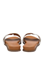 Ravel White Leather Mule Sandals - Image 3 of 4