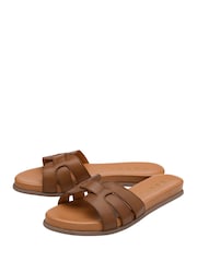 Ravel Brown Leather Mule Sandals - Image 2 of 4