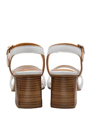 Ravel White Leather Ankle Strap Sandals - Image 3 of 4