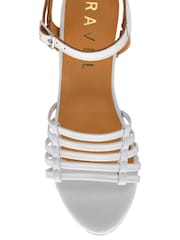 Ravel White Leather Ankle Strap Sandals - Image 4 of 4