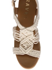 Ravel Cream Open-Toe Wedge Sandals - Image 4 of 4