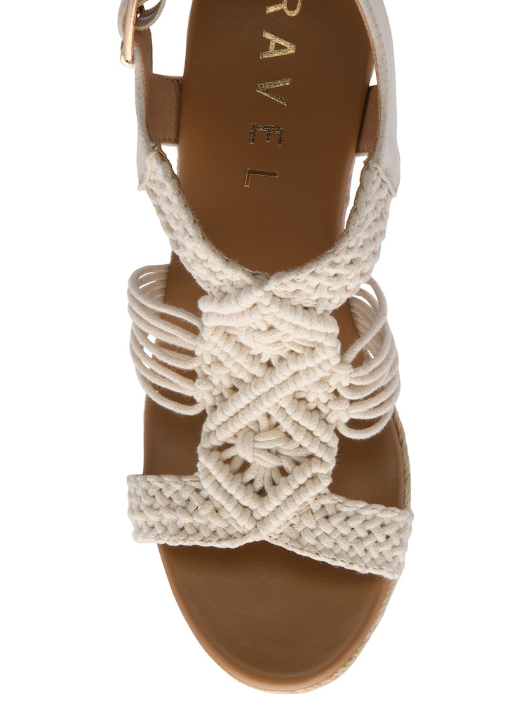 Ravel Cream Open-Toe Wedge Sandals - Image 4 of 4