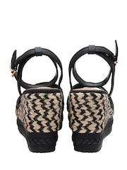 Ravel Black Wedge Sandals - Image 3 of 4