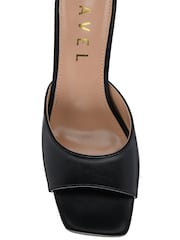 Ravel Black Heeled Mule Sandals - Image 4 of 4