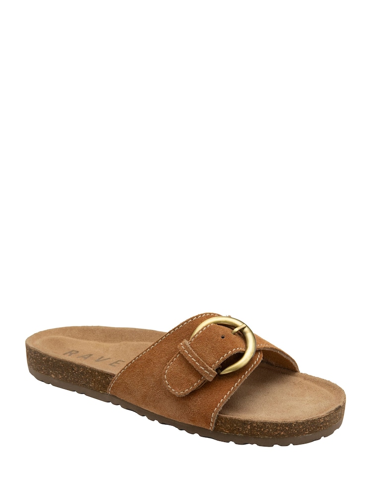Ravel Brown Suede Mule Sandals - Image 1 of 4 Ravel Brown Suede Mule Sandals - Image 1 of 4