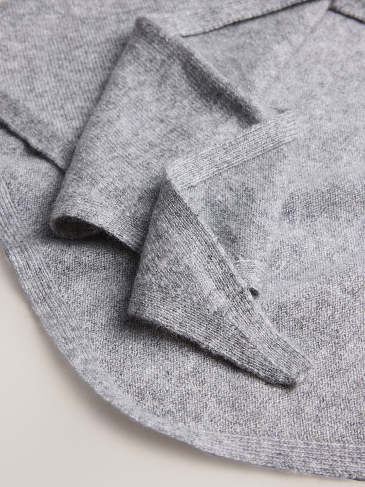 Grey N.Premium Cashmere Wool Triangle Scarf - Image 3 of 3