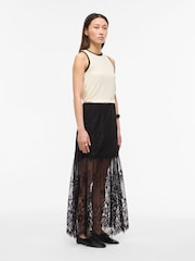 Rouge Edit daudzpakāpju mežģīņu augstvidus maxi svārki - Attēls 3 no 7