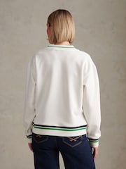 U.S. Polo Assn Cream Tipped V-Neck Sweatshirt - Image 4 of 8