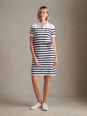 U.S. Polo Assn Blue Stripe Relaxed Polo Dress - Image 1 of 4