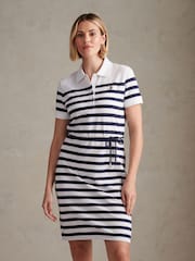 U.S. Polo Assn Blue Stripe Relaxed Polo Dress - Image 2 of 4
