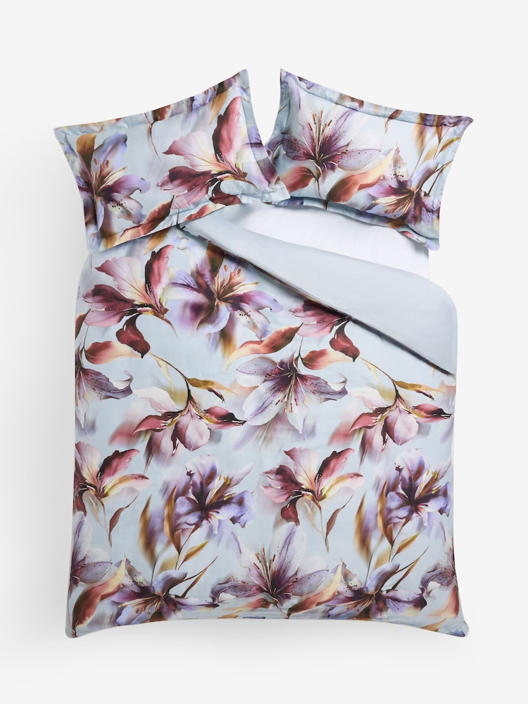 Lipsy Blue Lilliana Floral 200 Thread Count Cotton Sateen Bedset - Image 5 of 5 Lipsy Blue Lilliana Floral 200 Thread Count Cotton Sateen Bedset - Image 5 of 5