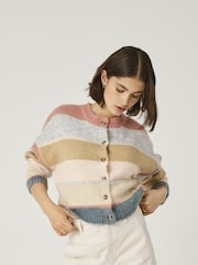 JDY Farbblock-Streifen Langarm Strickcardigan - Bild 1 von 5