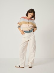 JDY Farbblock-Streifen Langarm Strickcardigan - Bild 2 von 5