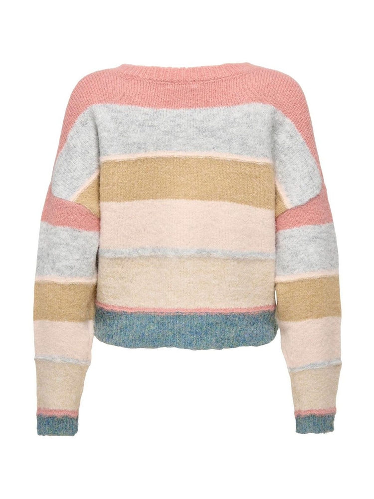 JDY Farbblock-Streifen Langarm Strickcardigan - Bild 5 von 5