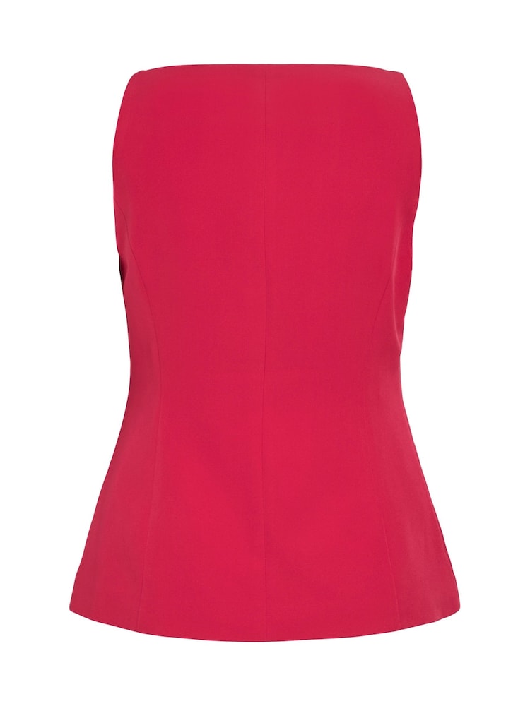 Vila Pink Sleeveless Square Neck Vest - Image 3 of 3